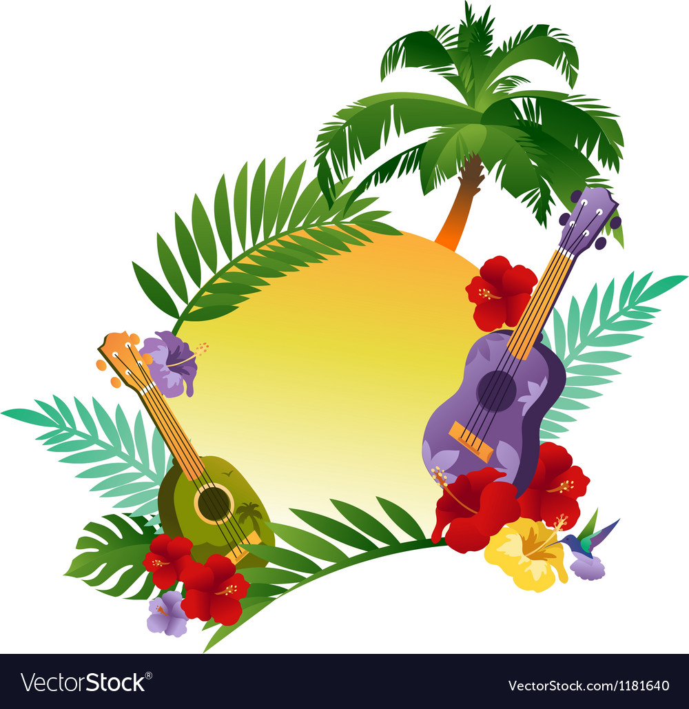 Tropical Abstract Banner Royalty Free Vector Image