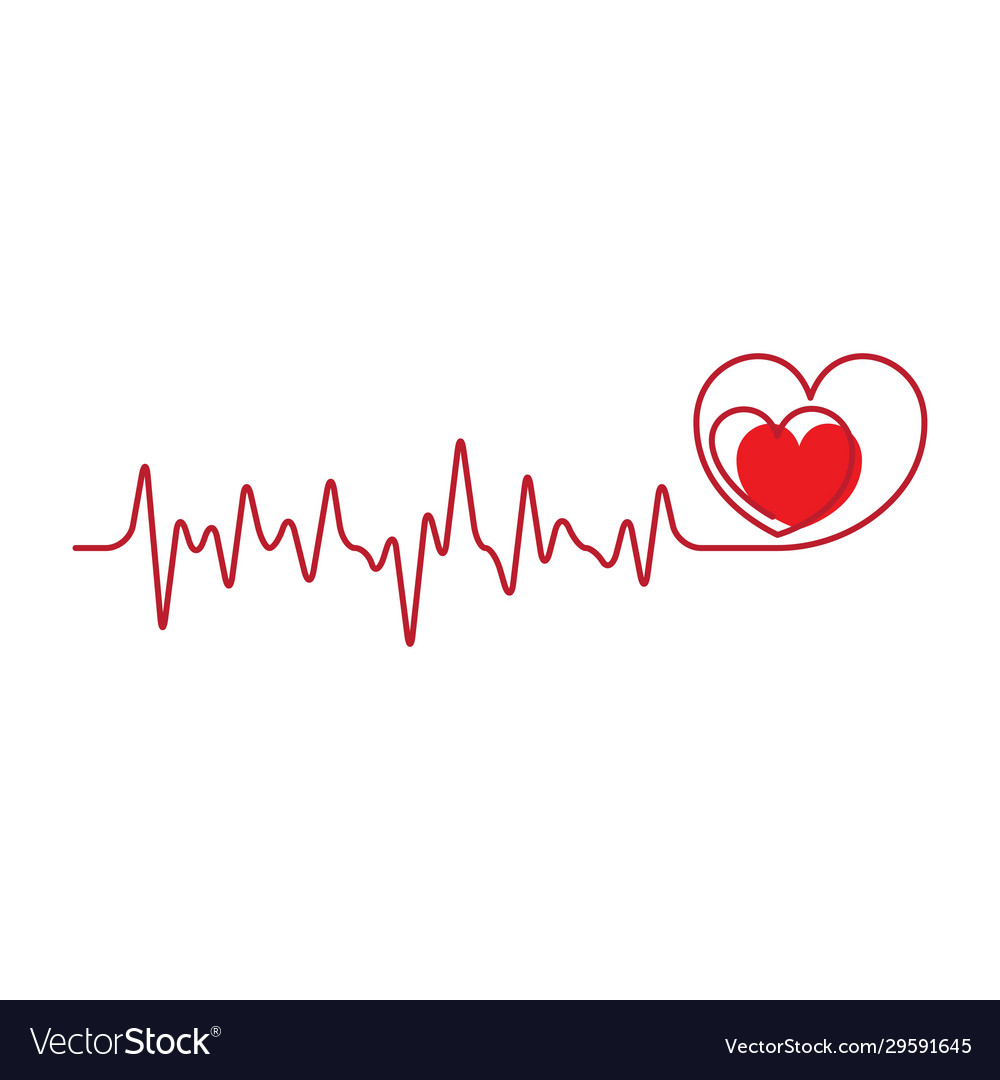 Art design health medical heartbeat pulse Vector Image