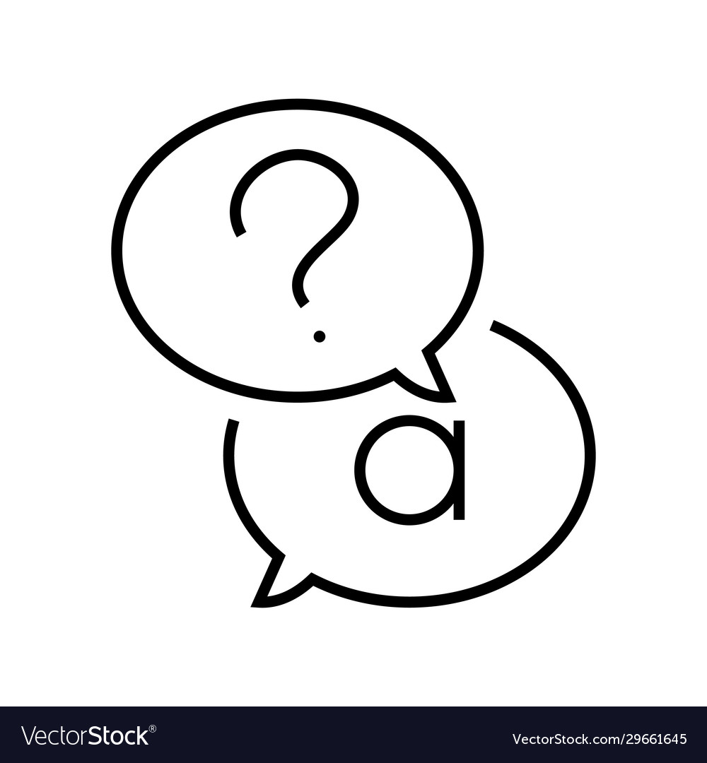 Dialog line icon concept sign outline Royalty Free Vector