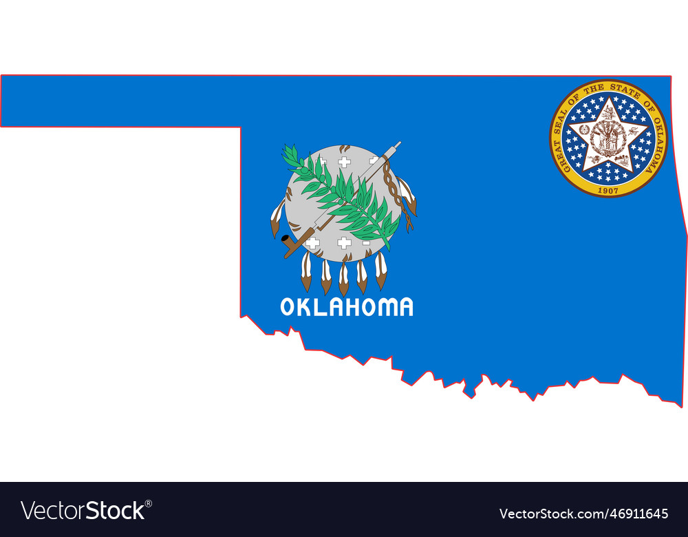 Map of oklahoma state usa Royalty - Map Of Oklahoma State Usa Vector 46911645