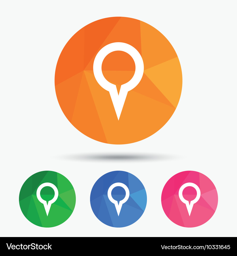 Map pointer sign icon marker symbol Royalty Free Vector