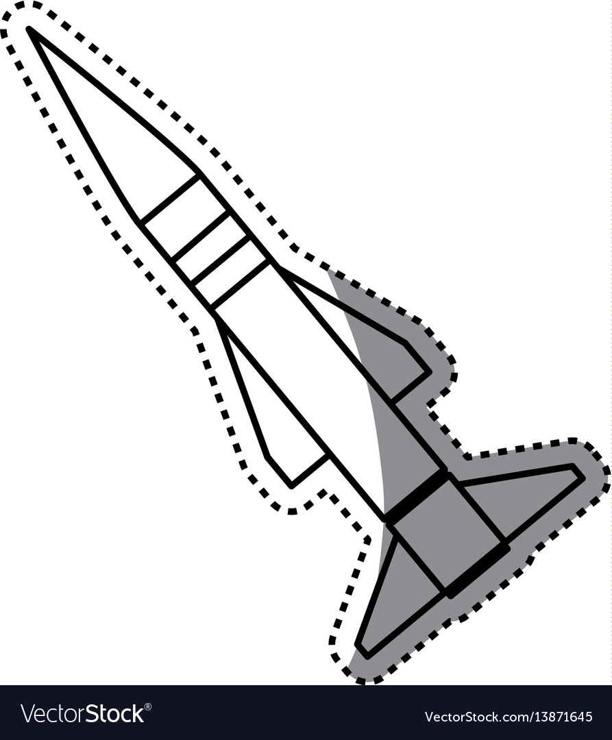 Missile rocket weapon Royalty Free Vector Image