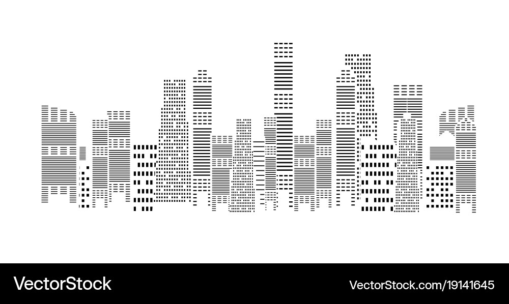 Silhouette City Background Royalty Free Vector Image