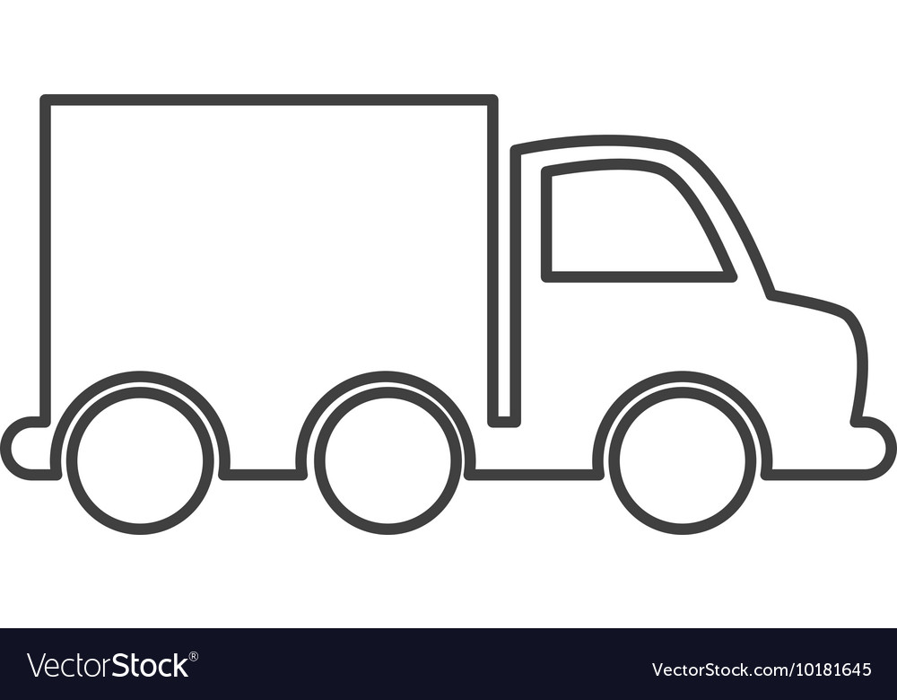 Truck vehicle isolated icon Royalty Free Vector Image