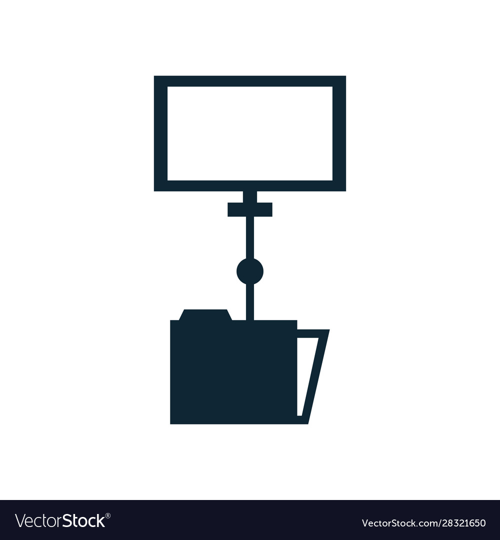 Computer desktop with folder file Royalty Free Vector Image