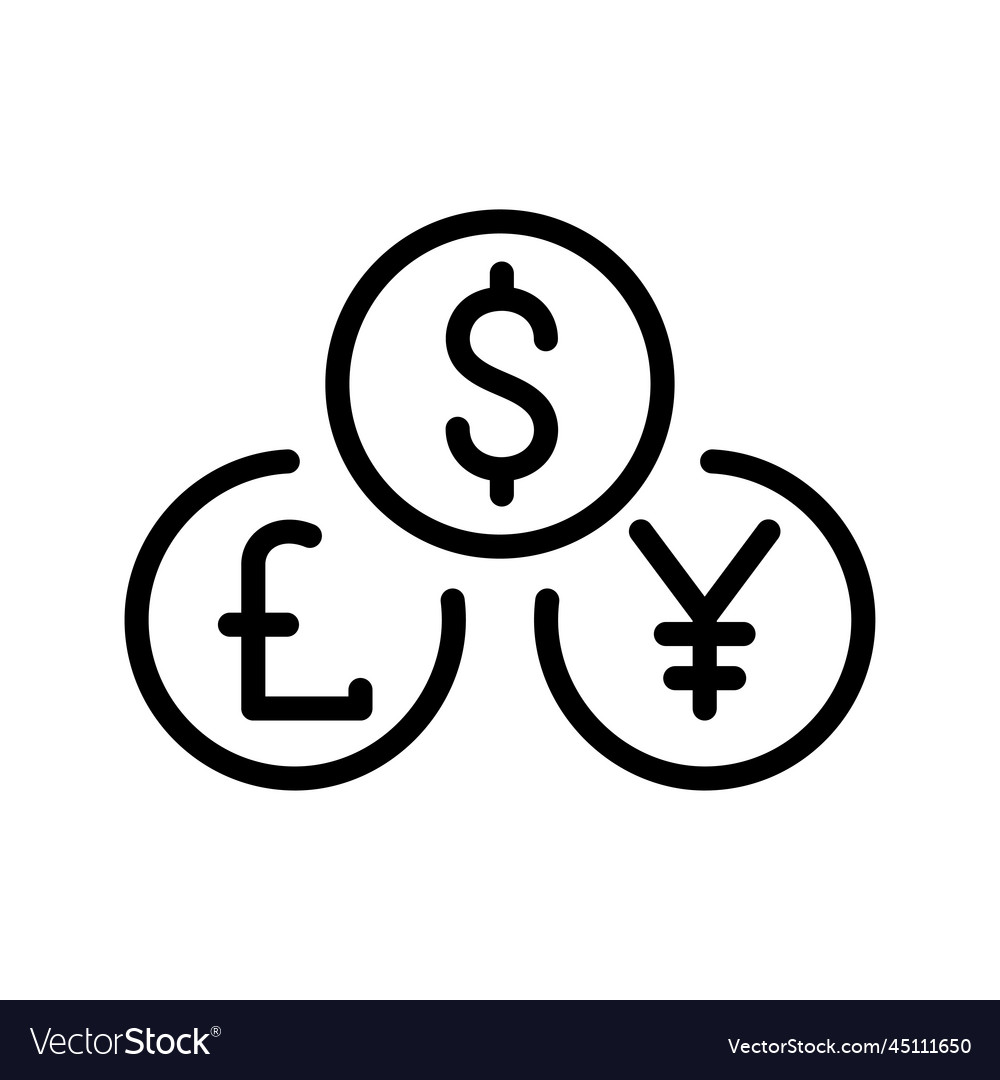 Currency finance icon Royalty Free Vector Image