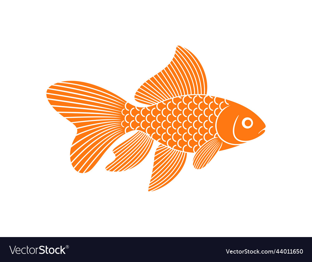 Gold fish Royalty Free Vector Image - VectorStock