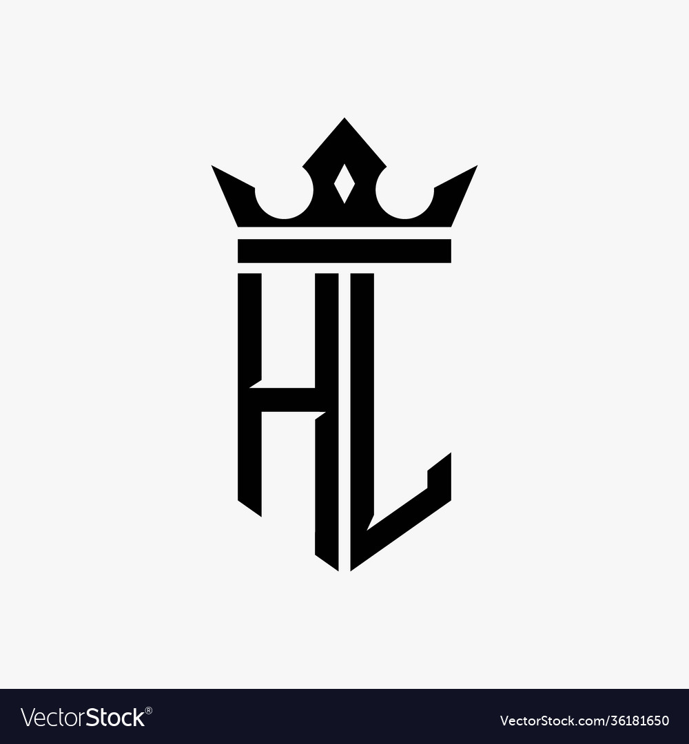 Hl initial letter logo design modern template Vector Image