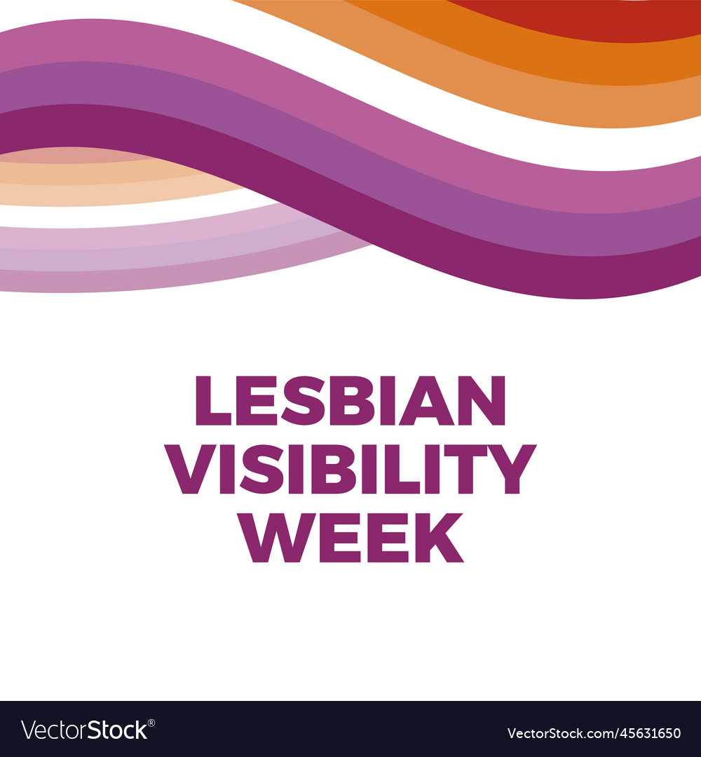 Lesbian Visibility Week Poster Royalty Free Vector Image