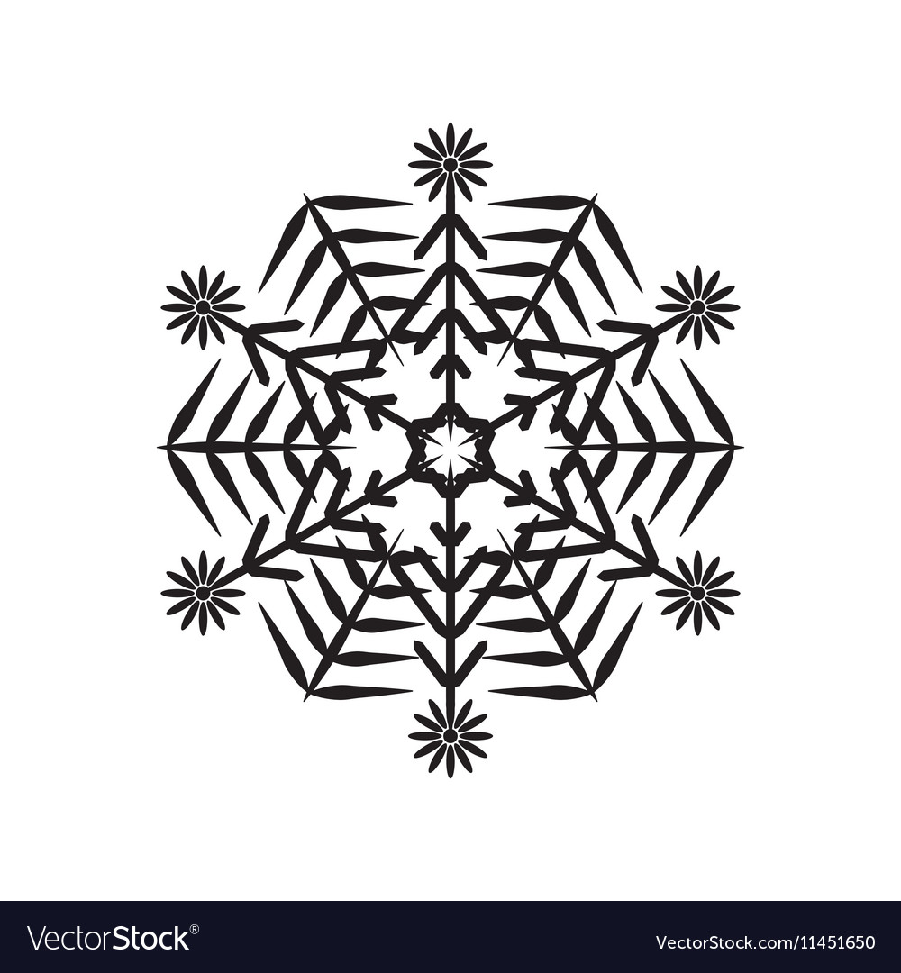 Snowflake icon isolated on white background Vector Image