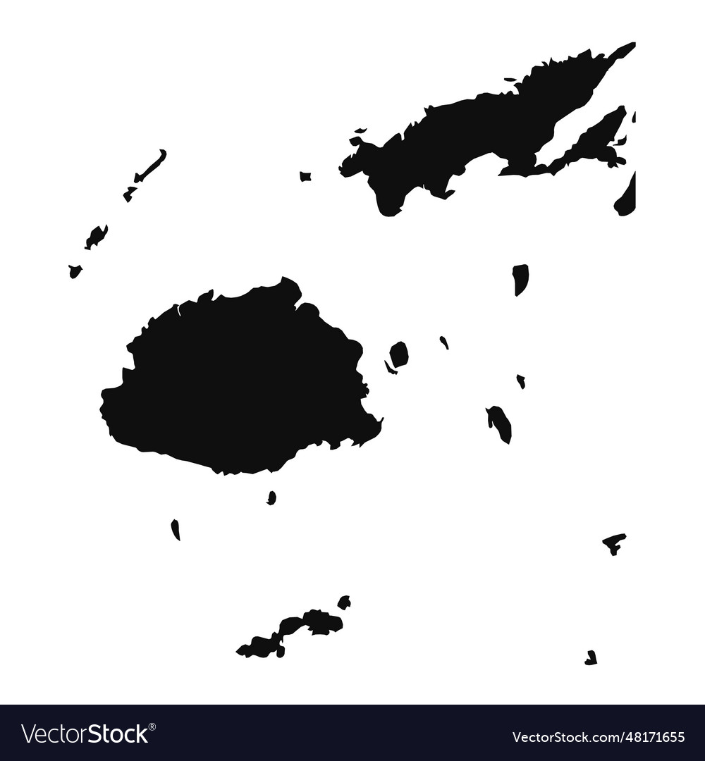 Abstract silhouette fiji simple map Royalty Free Vector