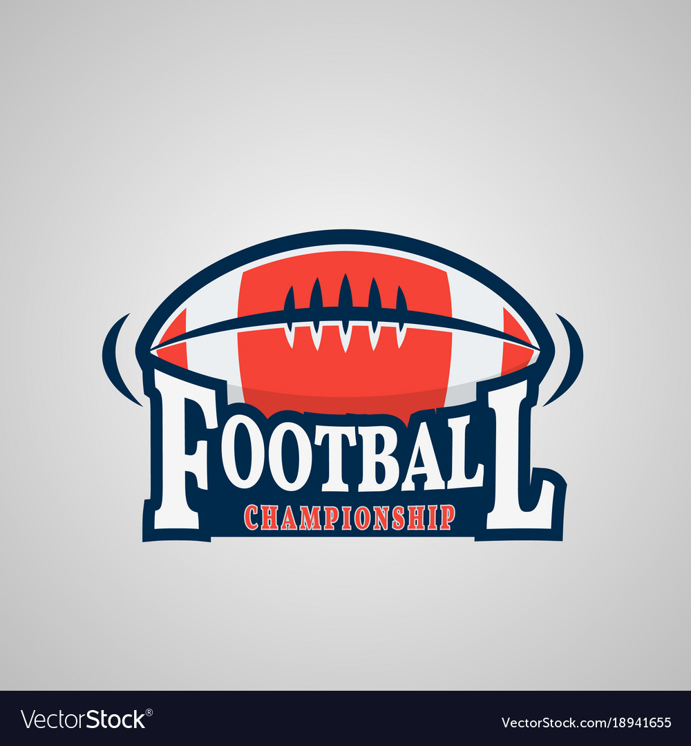 American football logo template design Royalty Free Vector