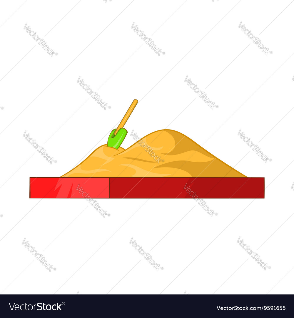 Children sandpit icon cartoon style Royalty Free Vector