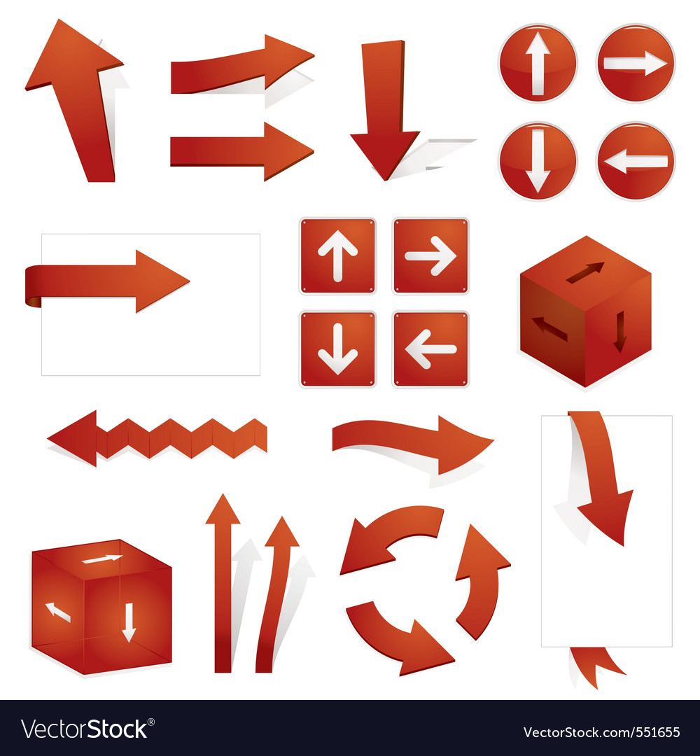 Directional arrows Royalty Free Vector Image - VectorStock