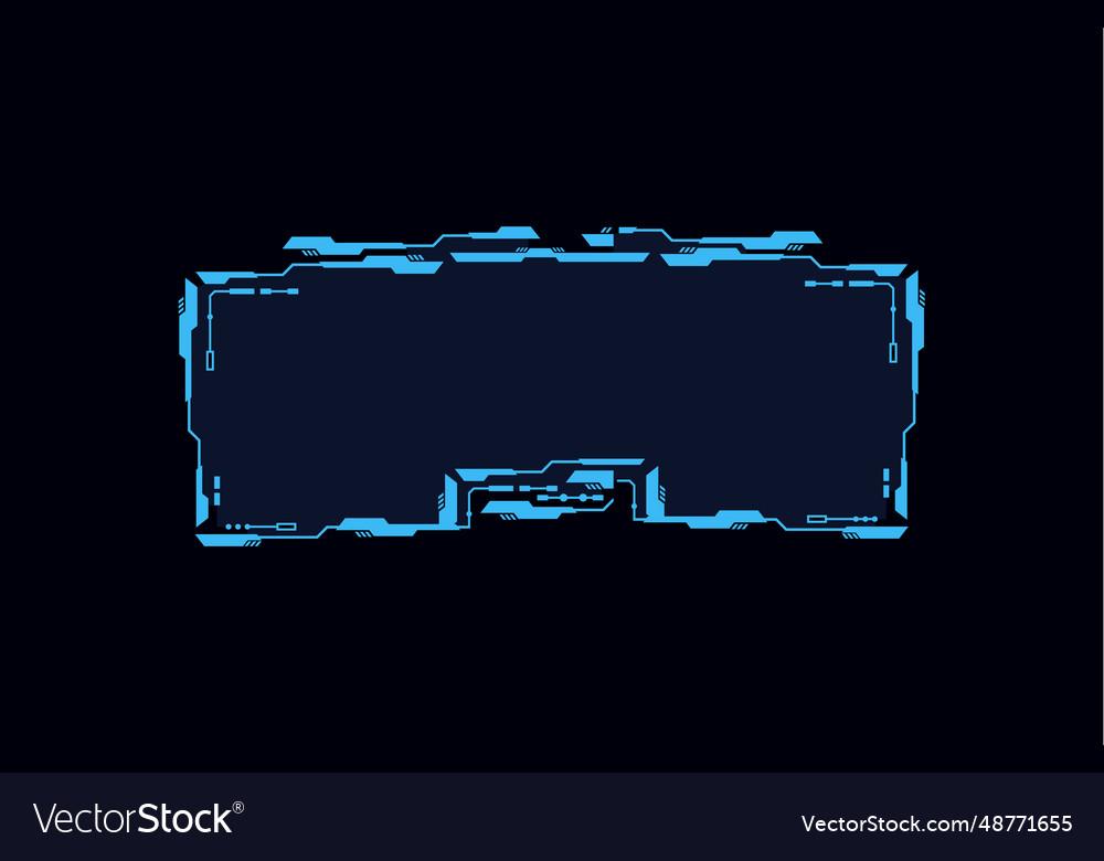Futuristic sci fi hud frame design Royalty Free Vector Image