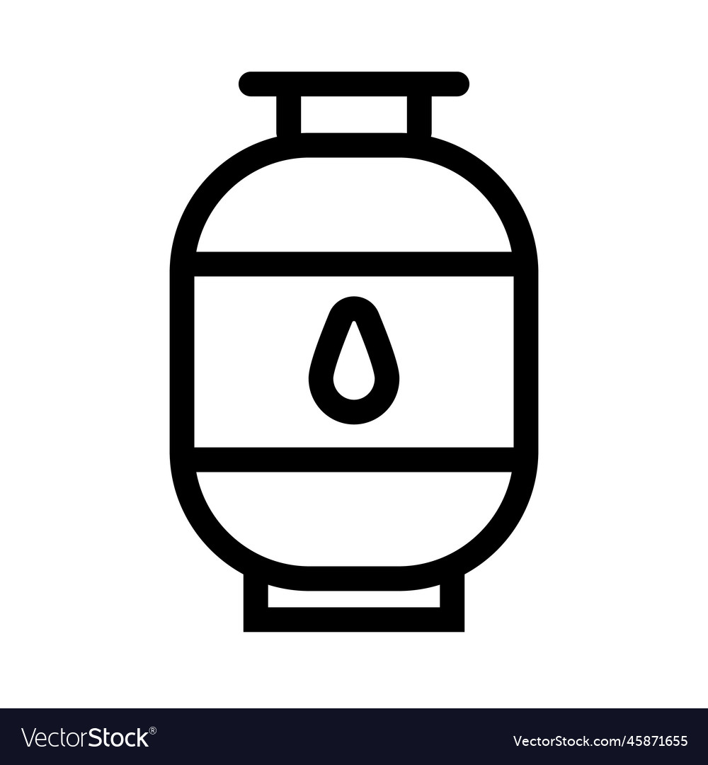 Gas cylinder icon or propane storage Royalty Free Vector