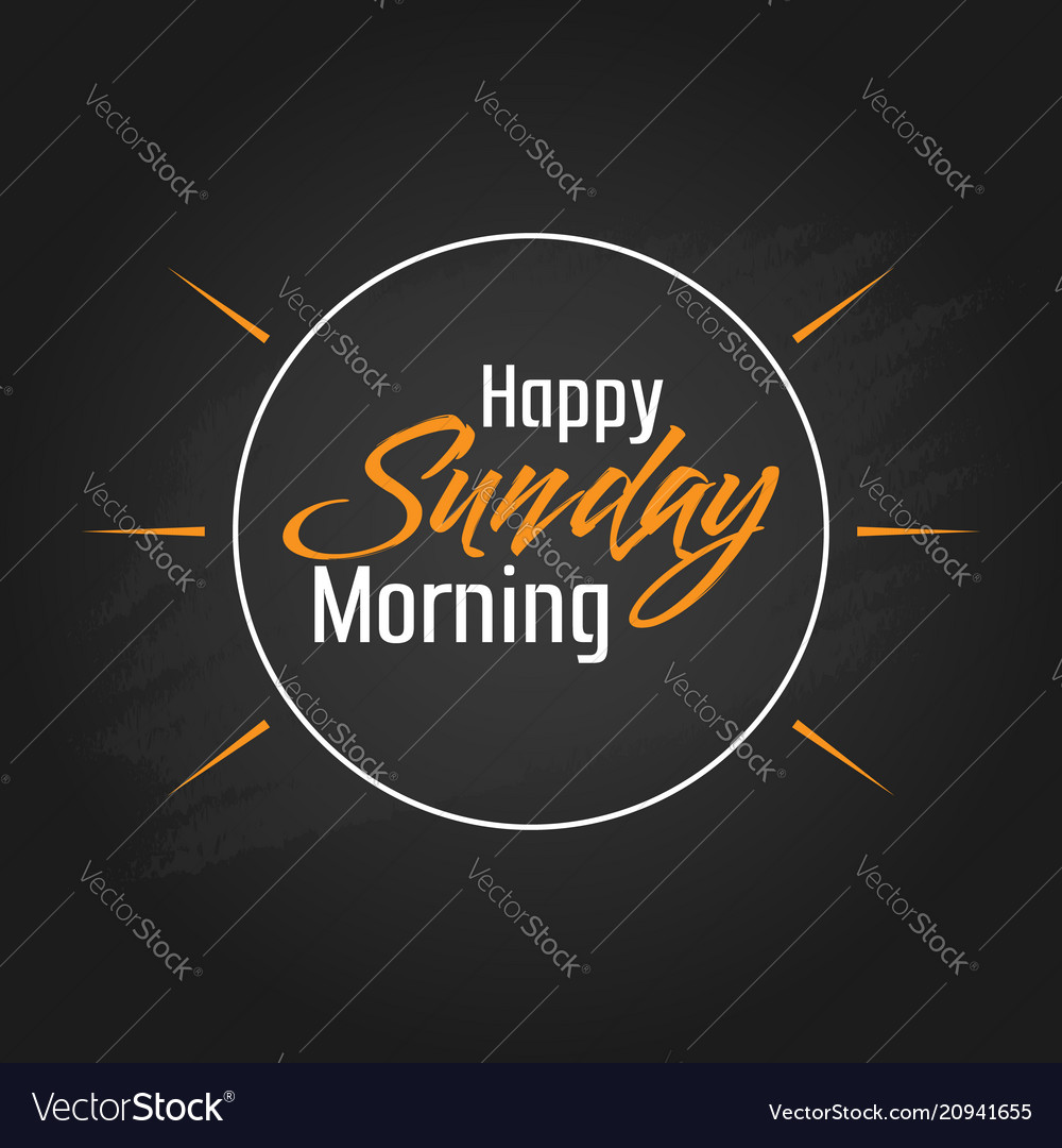 Happy sunday morning template design Royalty Free Vector