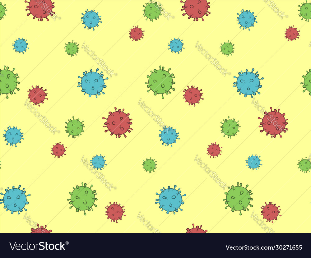 Virus seamless pattern healthcare and medical