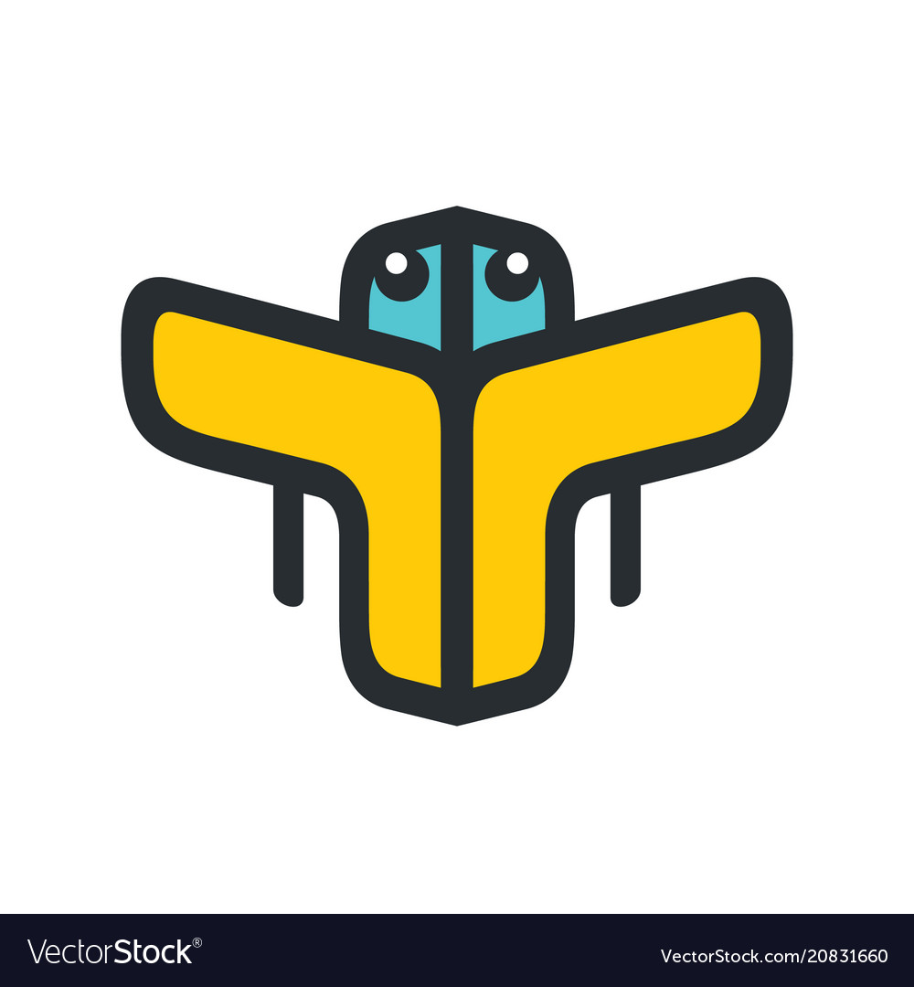Bee honey sign vector image Bee honey sign