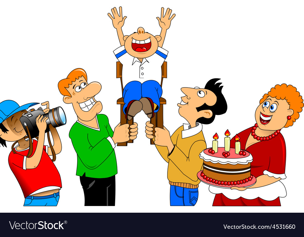 Download Friends and family celebration Royalty Free Vector Image