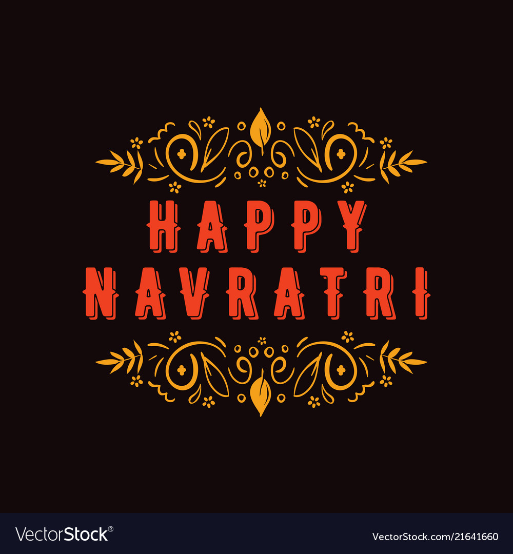 Happy navratri festival of india Royalty Free Vector Image