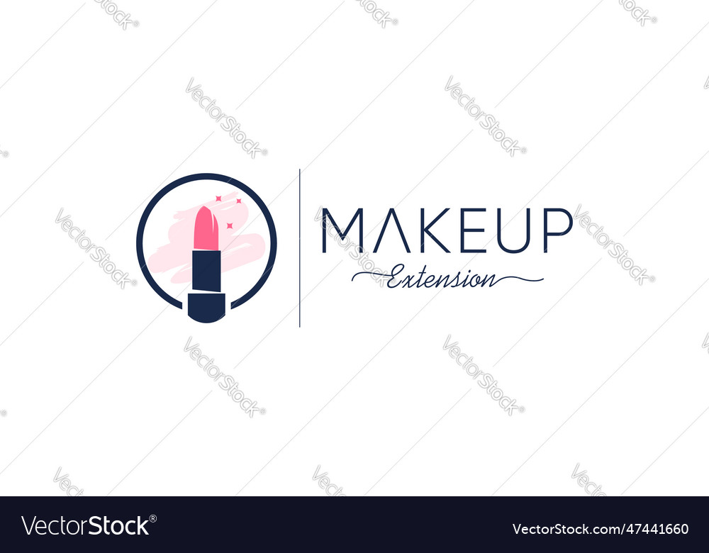 Lipstick logo design with creative idea Royalty Free Vector