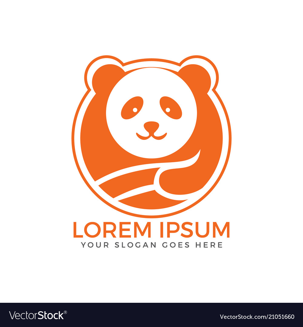 panda bear logo design template royalty free vector image