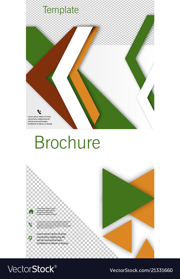 Set Of Brochure Cover Design Fancy Info Banner Vector Image