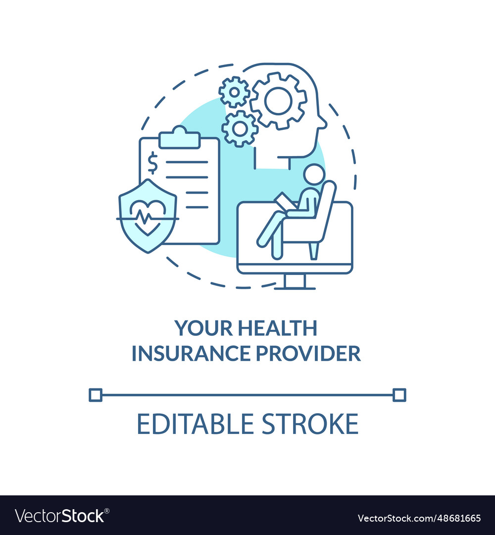 2d your health insurance provider linear icon Vector Image