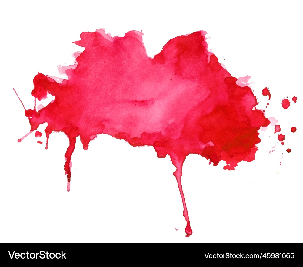 Abstract red watercolor splash texture background Vector Image