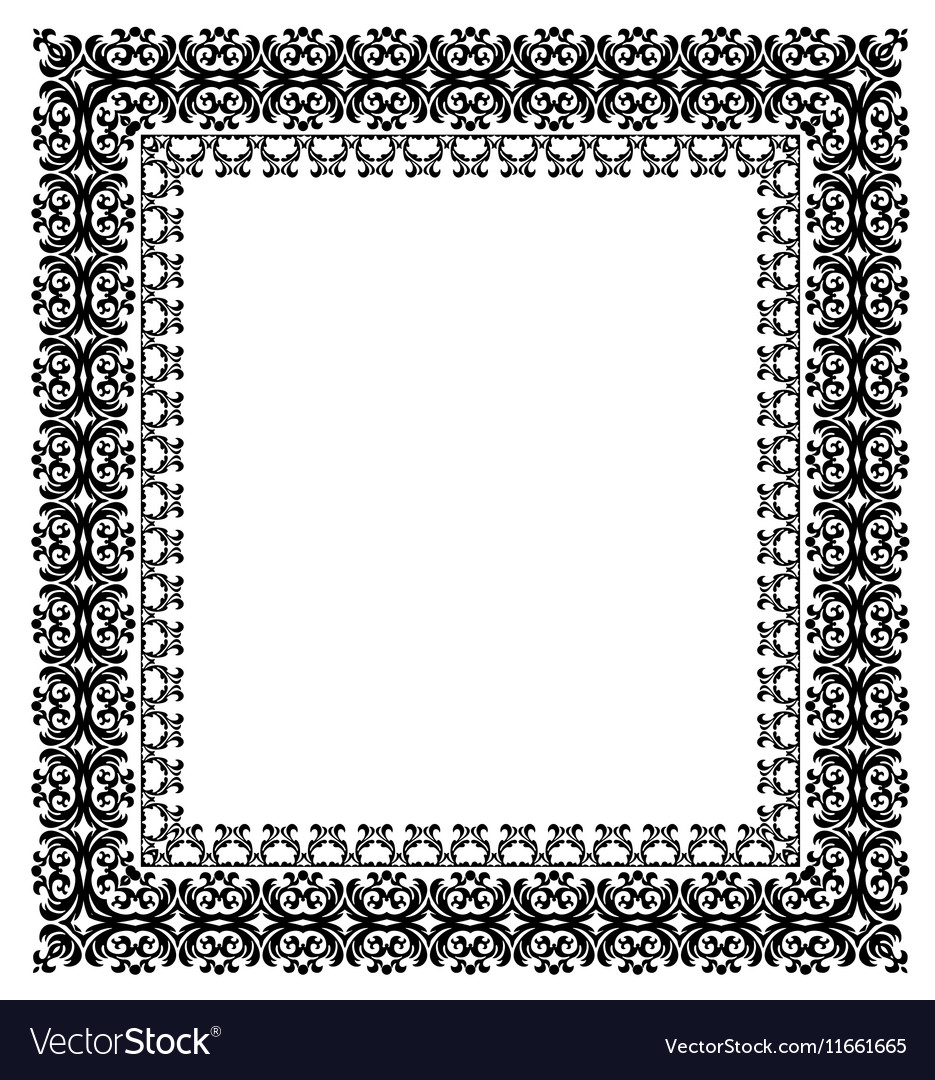 Black vintage frame Royalty Free Vector Image - VectorStock