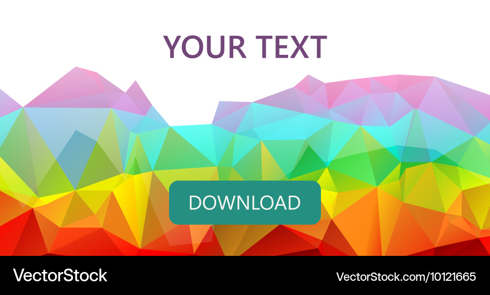 Colorful Rainbow Polygon Banner Background Or Vector Image