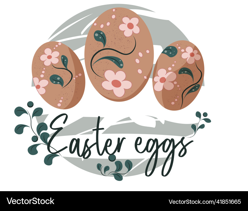 Easter eggs Royalty Free Vector Image - VectorStock