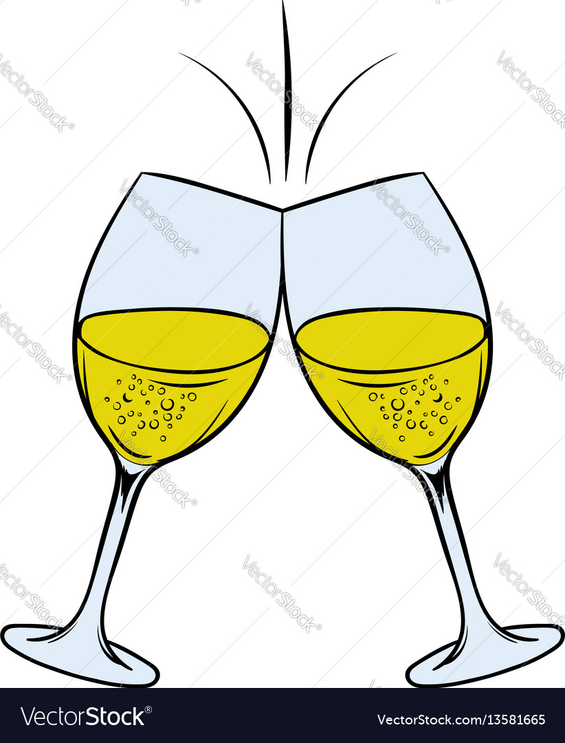 wine glass cartoon