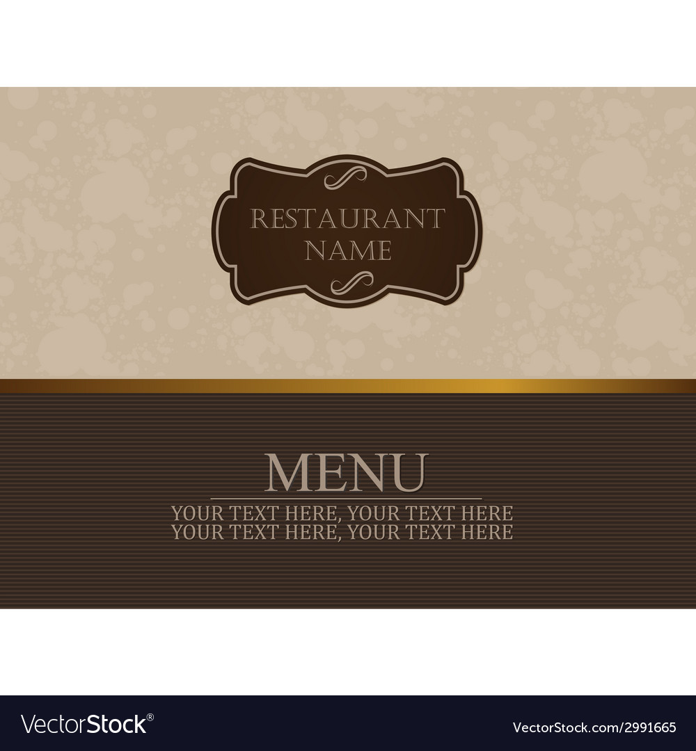 Menu Book Template Royalty Free Vector Image Vectorstock Menu Book Template Vector Image