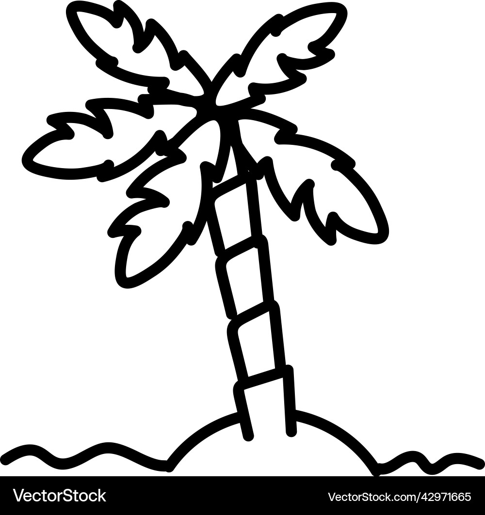 Palm tree Royalty Free Vector Image - VectorStock
