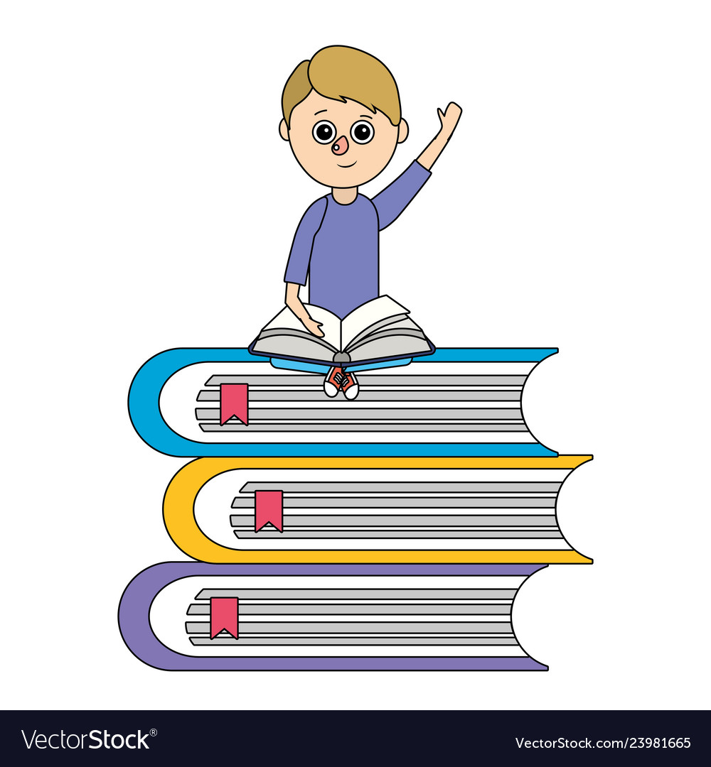 School Student Boy Cartoon Royalty Free Vector Image