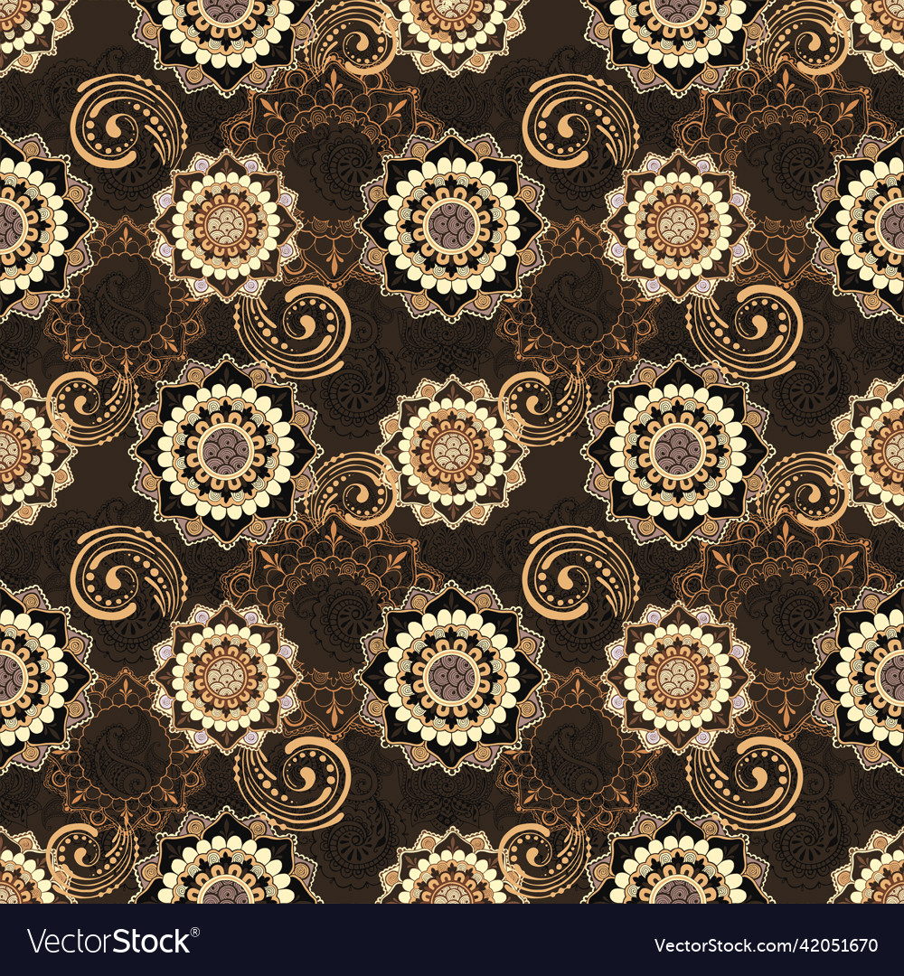 Oriental ornament seamless pattern Royalty Free Vector Image