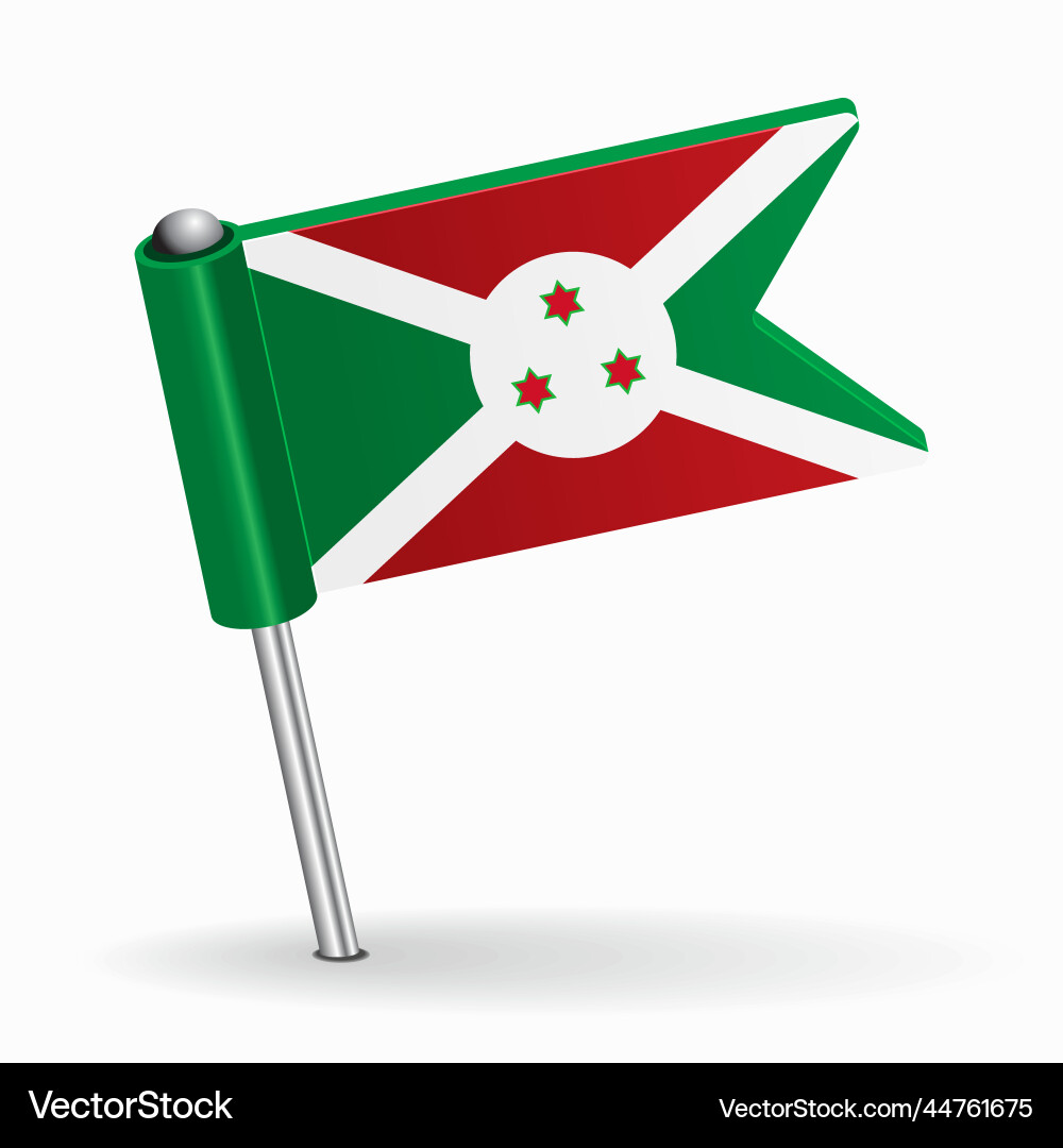 Burundian Flag Map Pointer Layout Royalty Free Vector Image