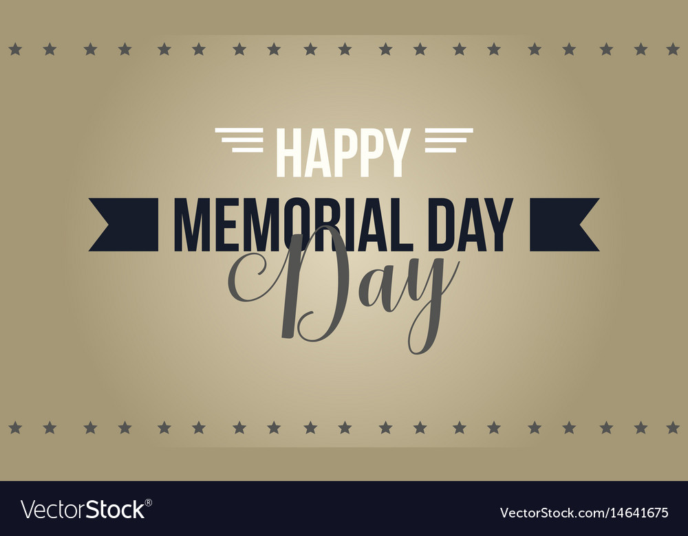 Happy memorial day collection stock style Vector Image