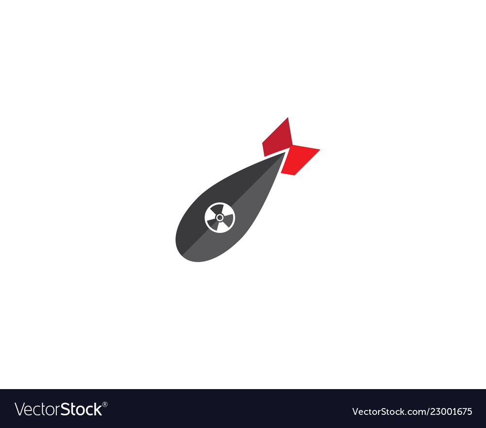 Nuclear bomb logo icon Royalty Free Vector Image