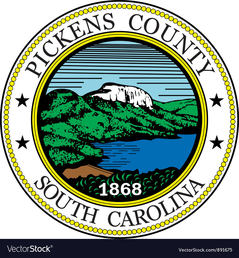 Pickens county seal Royalty Free Vector Image - VectorStock