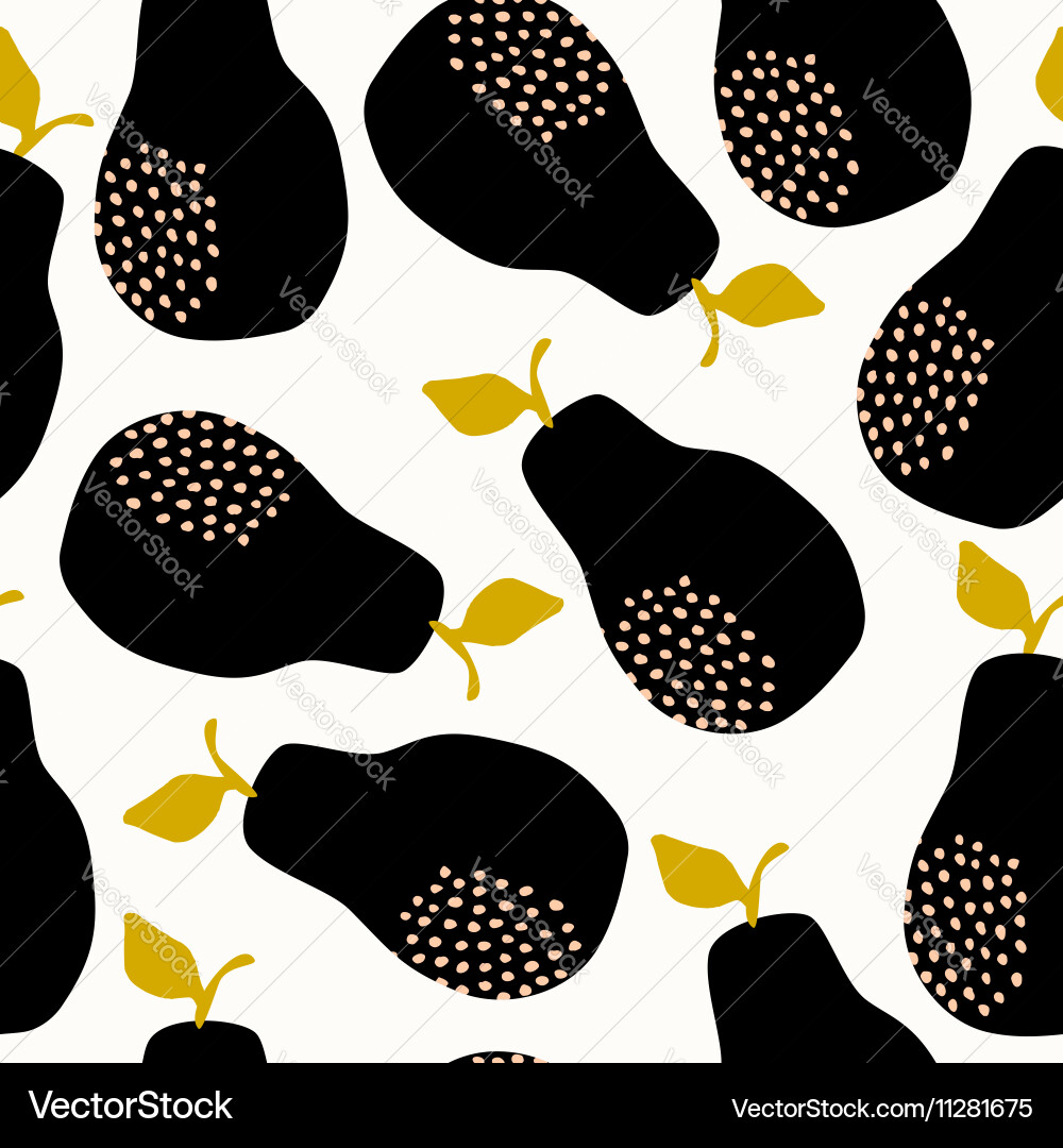 Seamless pears pattern Royalty Free Vector Image