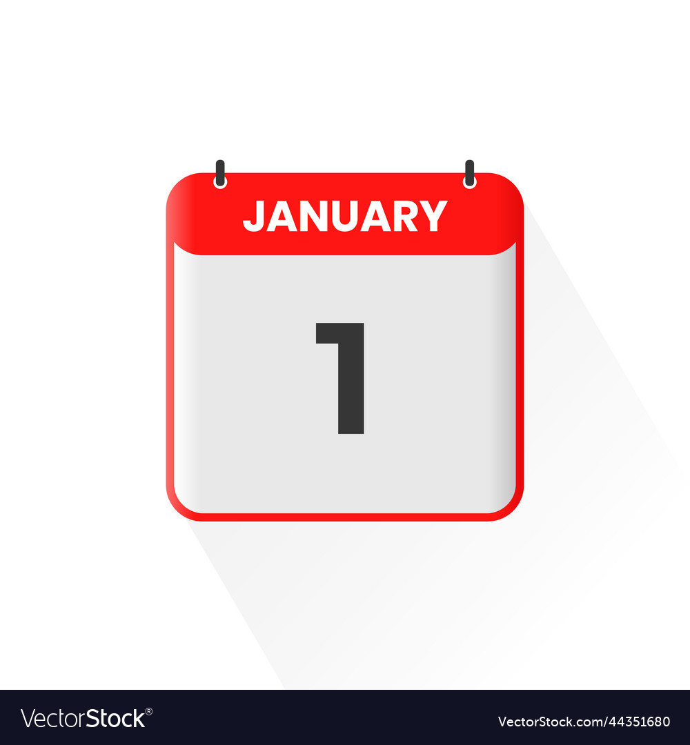 1st january calendar icon january calendar date Vector Image 1st january calendar icon january calendar date Vector Image