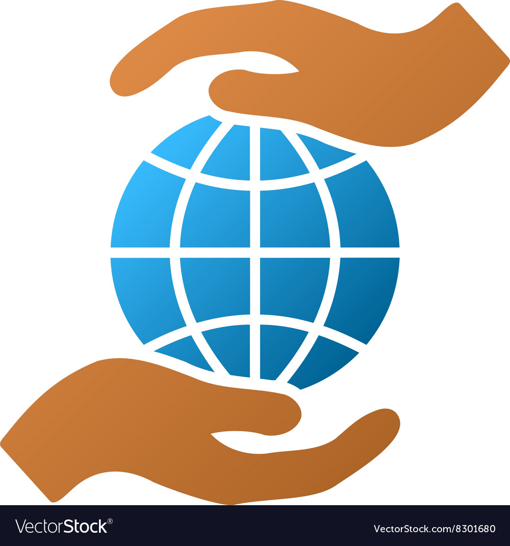 Global insurance gradient icon Royalty Free Vector Image