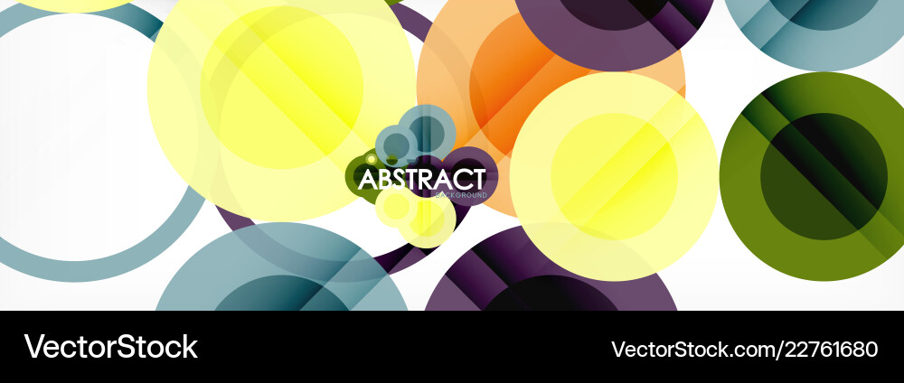 Overlapping circles design background Royalty Free Vector