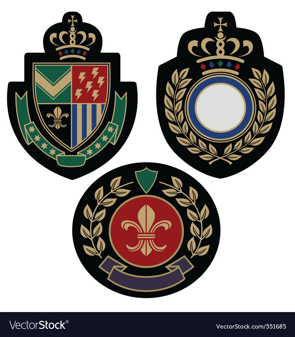 Badge shield Royalty Free Vector Image - VectorStock