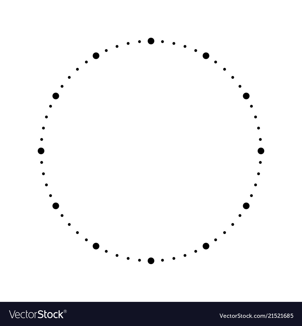 Clock face blank hour dial dots mark minutes and Vector Image