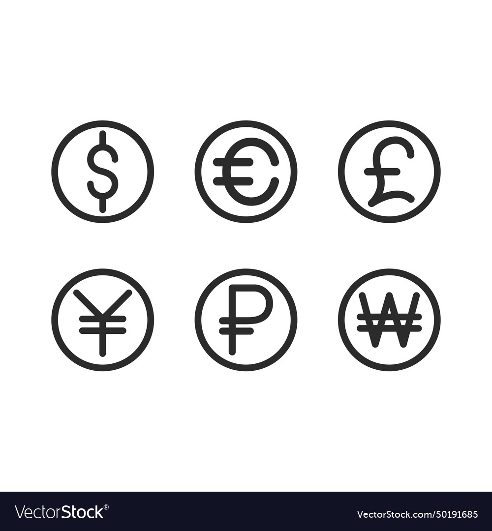 Currency Logo And Symbol Royalty Free Vector Image