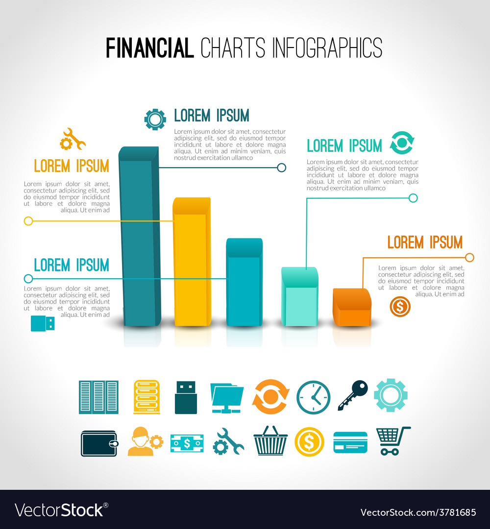 Finance Charts Infographic Royalty Free Vector Image